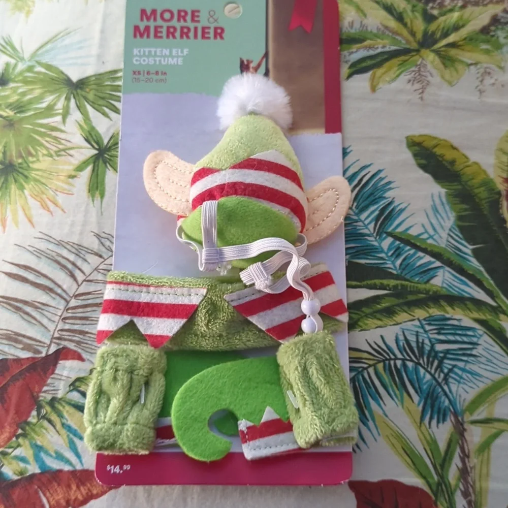 Petco Kitten elf costume XS 6 to 8 in new